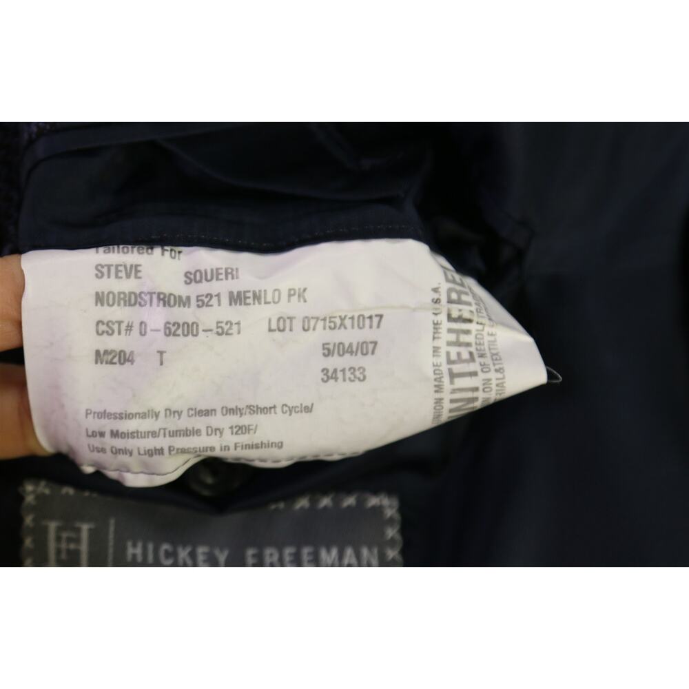 Hickey Freeman Custom Blazer Blue Black Brown 2-Btn Sportcoat Jacket 44L - Picture 8 of 8